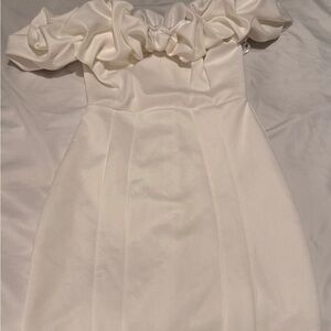 Windsor Off-Shoulder White Dress